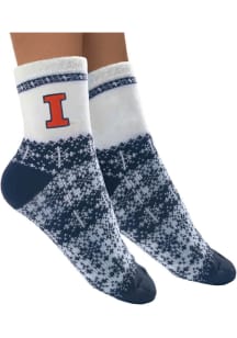 Illinois Fighting Illini Holiday Womens Crew Socks