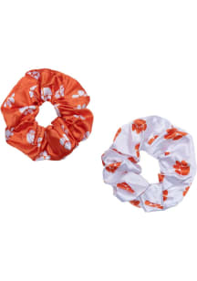 Clemson Tigers 2pk Satin Womens Hair Scrunchie