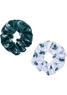 Michigan State Spartans 2pk Satin Womens Hair Scrunchie