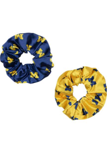 Michigan Wolverines 2pk Satin Womens Hair Scrunchie