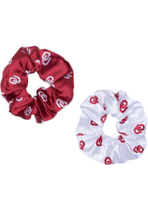 Oklahoma Sooners 2pk Satin Womens Hair Scrunchie