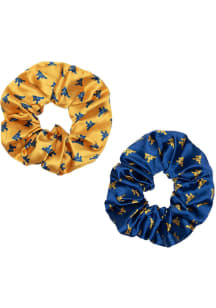 West Virginia Mountaineers 2pk Satin Womens Hair Scrunchie