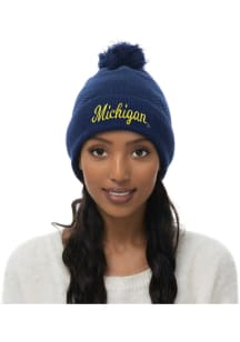Michigan Wolverines Blue Fashion Womens Knit Hat