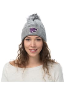 K-State Wildcats Silver Shine Pom Womens Knit Hat
