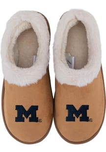 Michigan Wolverines Faux Fur Womens Slippers
