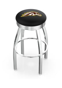 Western Michigan Broncos 3 Ring Chrome Seat Pub Stool - Silver