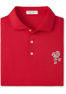 Peter Millar Ohio State Buckeyes Mens Red Hugo Short Sleeve Fashion Polo