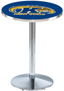 Kent State Golden Flashes Chrome Round Base Pub Table