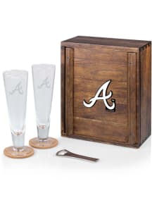 Atlanta Braves Colored Pilsner Beer Glass Drink Set