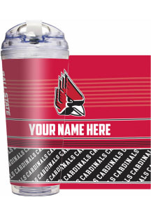 Ball State Cardinals Personalized Hinged Lid Tumbler - White