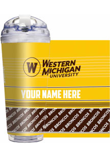 Western Michigan Broncos Personalized Hinged Lid Tumbler - White