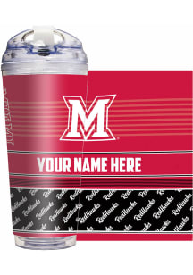 Miami RedHawks Personalized Hinged Lid Tumbler - White