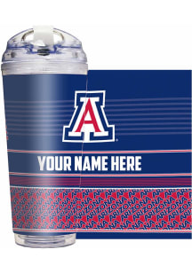 Arizona Wildcats Personalized Hinged Lid Tumbler - White