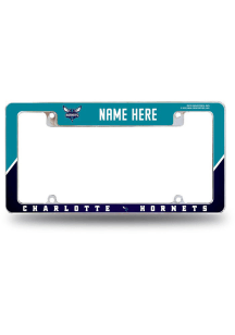 Charlotte Hornets Personalized Chrome License Plate Frame - Blue