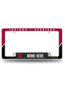 Indiana Hoosiers Personalized Chrome License Plate Frame - White