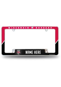 Wisconsin Badgers Personalized Chrome License Frame