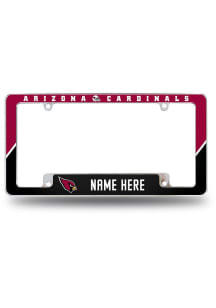Arizona Cardinals Personalized Chrome License Plate Frame - Black
