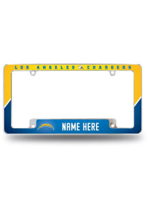 Los Angeles Chargers Personalized Chrome License Plate Frame - Navy Blue