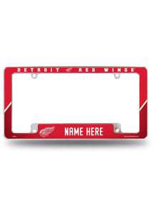 Detroit Red Wings Personalized Chrome License Frame