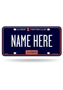 Illinois Fighting Illini Personalized Car Accessory License Plate