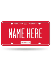 Nebraska Cornhuskers Red Personalized Car Accessory License Plate