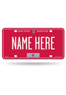 Ohio State Buckeyes Red Personalized Car Accessory License Plate