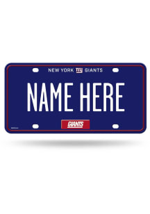 New York Giants Blue Personalized Car Accessory License Plate