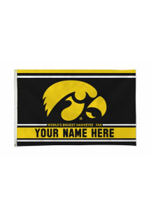 Iowa Hawkeyes Personalized 3x5 Banner - Black
