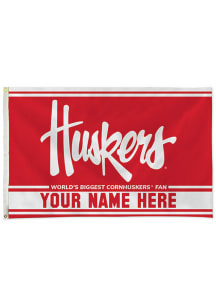 Nebraska Cornhuskers Personalized 3x5 Banner - Red