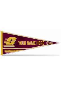 Central Michigan Chippewas Personalized Felt Pennant - Maroon