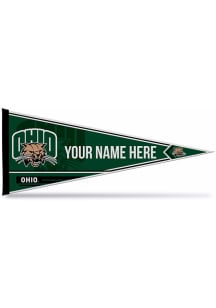 Ohio Bobcats Personalized Felt Pennant - Green