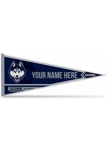 UConn Huskies Personalized Felt Pennant - White