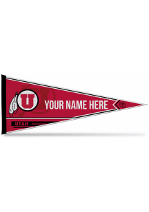 Utah Utes Personalized Felt Pennant - Red