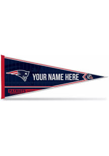 New England Patriots Personalized Felt Pennant - Navy Blue