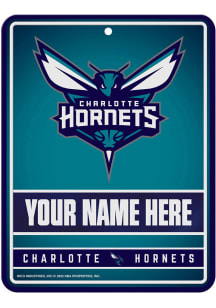 Charlotte Hornets Personalized Metal Parking Sign - Blue