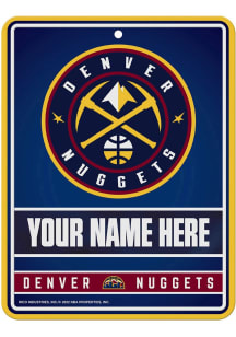 Denver Nuggets Personalized Metal Parking Sign - Navy Blue