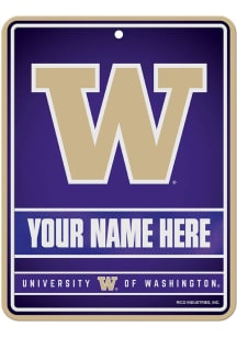 Washington Huskies Personalized Metal Parking Sign - Purple