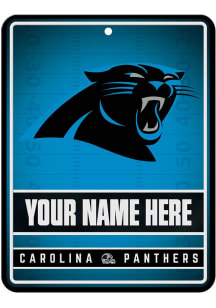 Carolina Panthers Personalized Metal Parking Sign - Black
