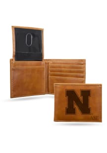 Nebraska Cornhuskers Personalized Laser Engraved Mens Bifold Wallet