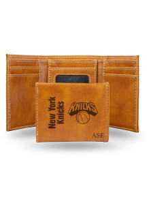 New York Knicks Personalized Laser Engraved Mens Trifold Wallet