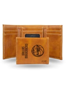 Dallas Mavericks Personalized Laser Engraved Mens Trifold Wallet