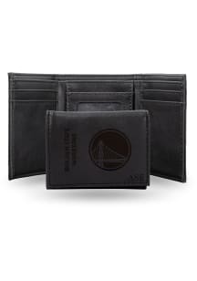 Golden State Warriors Personalized Laser Engraved Mens Trifold Wallet