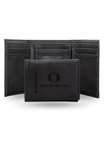 Oregon Ducks Personalized Laser Engraved Mens Trifold Wallet
