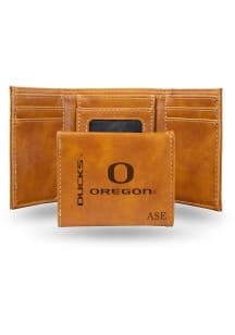Oregon Ducks Personalized Laser Engraved Mens Trifold Wallet