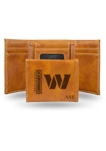 Washington Commanders Personalized Laser Engraved Mens Trifold Wallet
