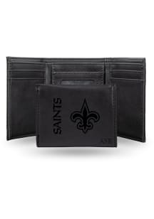 New Orleans Saints Personalized Laser Engraved Mens Trifold Wallet