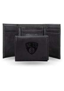 Brooklyn Nets Logo Personalized Laser Engraved Mens Trifold Wallet