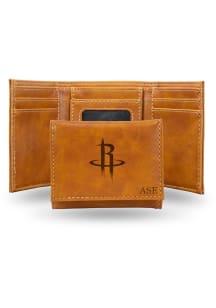 Houston Rockets Logo Personalized Laser Engraved Mens Trifold Wallet