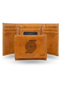 Portland Trail Blazers Logo Personalized Laser Engraved Mens Trifold Wallet