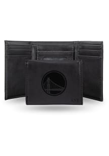 Golden State Warriors Logo Personalized Laser Engraved Mens Trifold Wallet